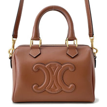 Load image into Gallery viewer, CELINE Triomphe Travel Bag Tan113773DU3.04LU Smooth Calf Leather Size Small
