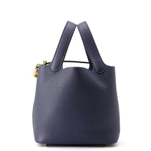 将图像加载到图库查看器中，HERMES Picotin Lock Blue Nuit Taurillon Clemence Size PM
