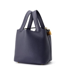 将图像加载到图库查看器中，HERMES Picotin Lock Blue Nuit Taurillon Clemence Size PM
