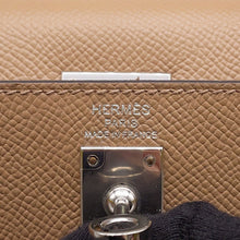 Load image into Gallery viewer, HERMES Kelly Sellier tricolor Chai/Mauve Sylvestre/Lime Epsom Size 25
