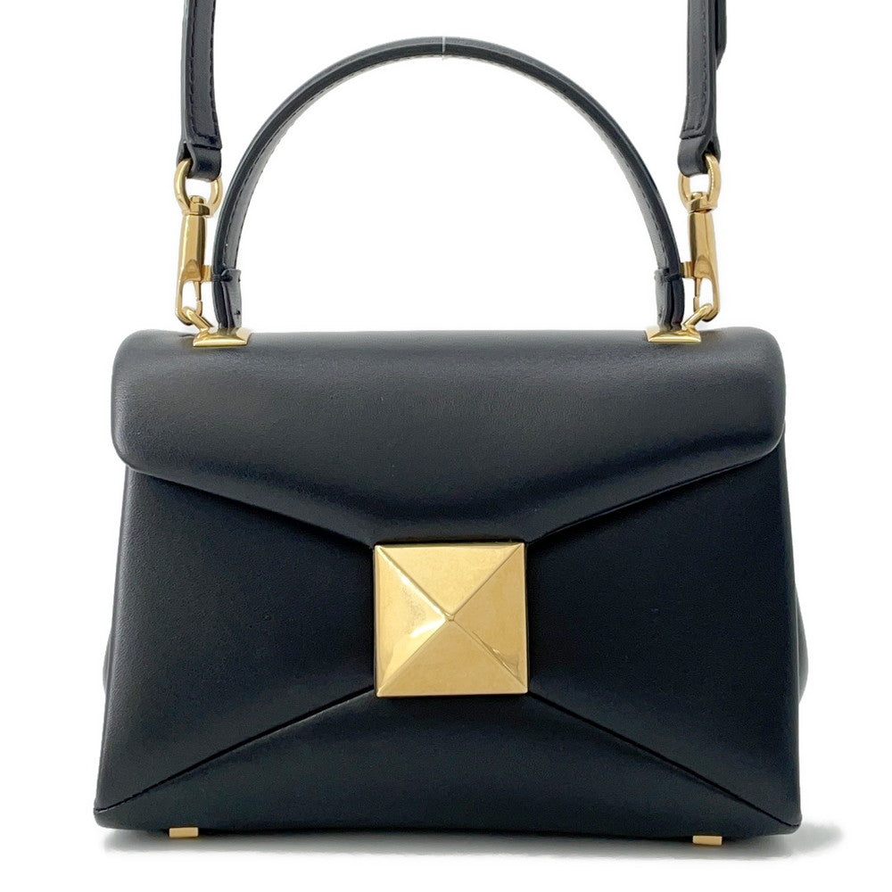 Valentino Garavani One Studded 2-Way Handbag Black1W0B0L19HHX Leather Size Mini