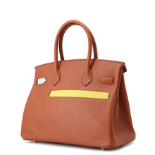 Load image into Gallery viewer, HERMES Birkin Colormatic Brique/Nata/Blue Plume/Lime Swift Leather Size 30
