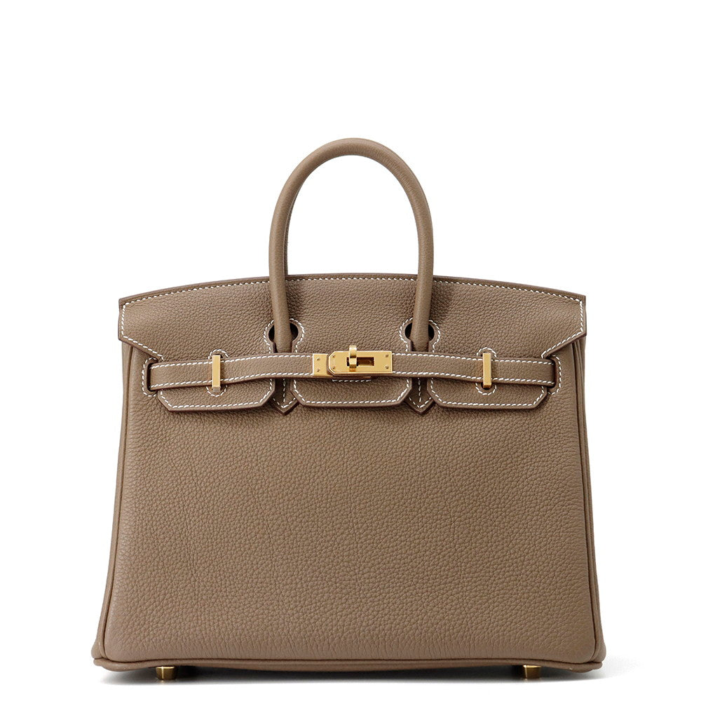 HERMES Birkin Etoupe Togo Leather Size 25