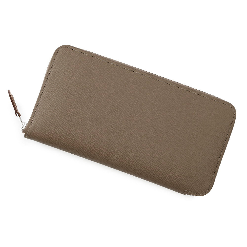 HERMES Azap Long silk in Etoupe Epsom