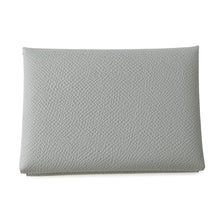 将图像加载到图库查看器中，HERMES Calvi Duo Blue Gacier Epsom
