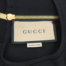 Load image into Gallery viewer, GUCCI Viscose rib stitch dress Size S Black678172 Rayon88% Nylon10% Polyurethane2%
