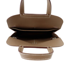 将图像加载到图库查看器中，HERMES Halzan Etoupe Swift Leather Size Mini
