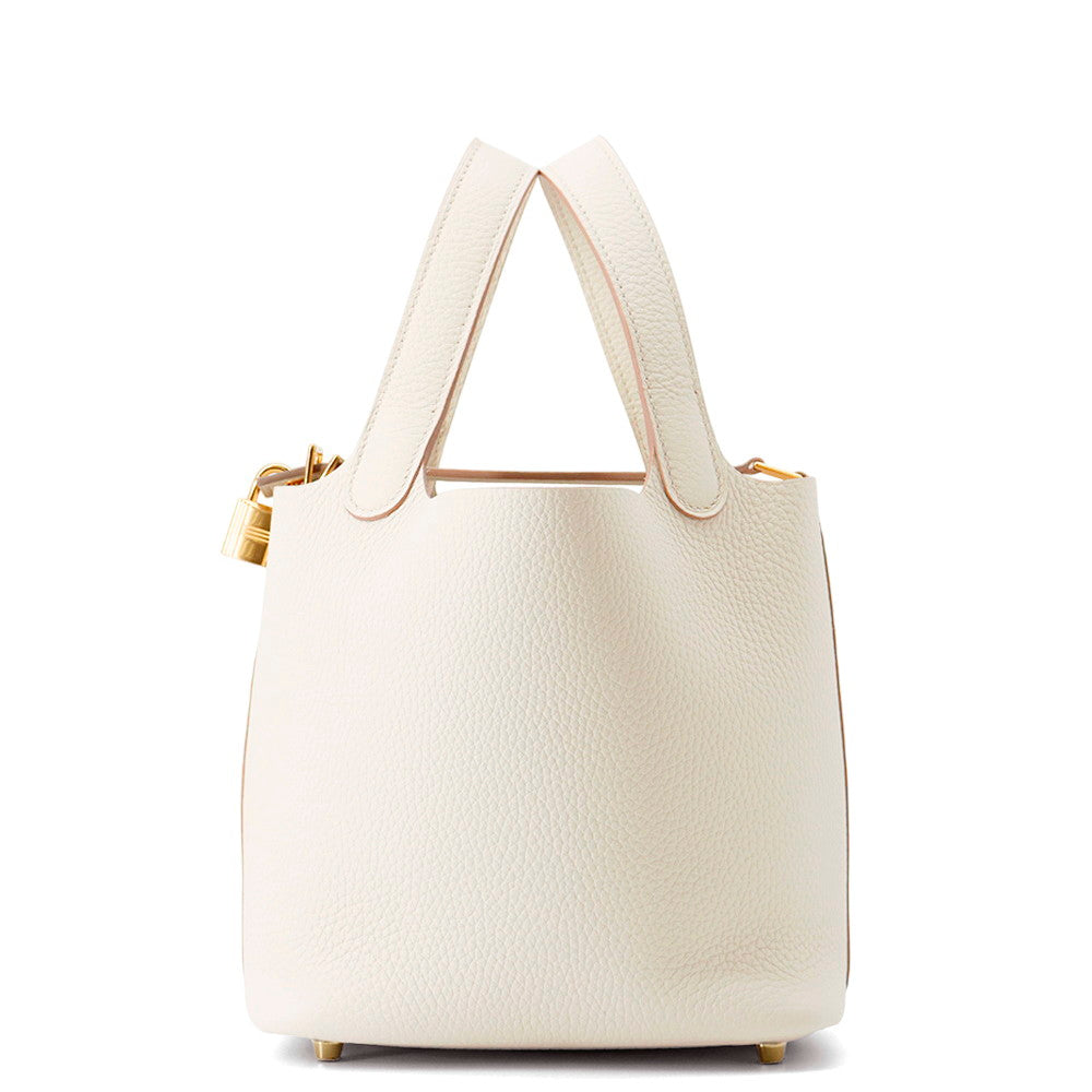 HERMES Picotin Lock Beton Taurillon Clemence Size PM