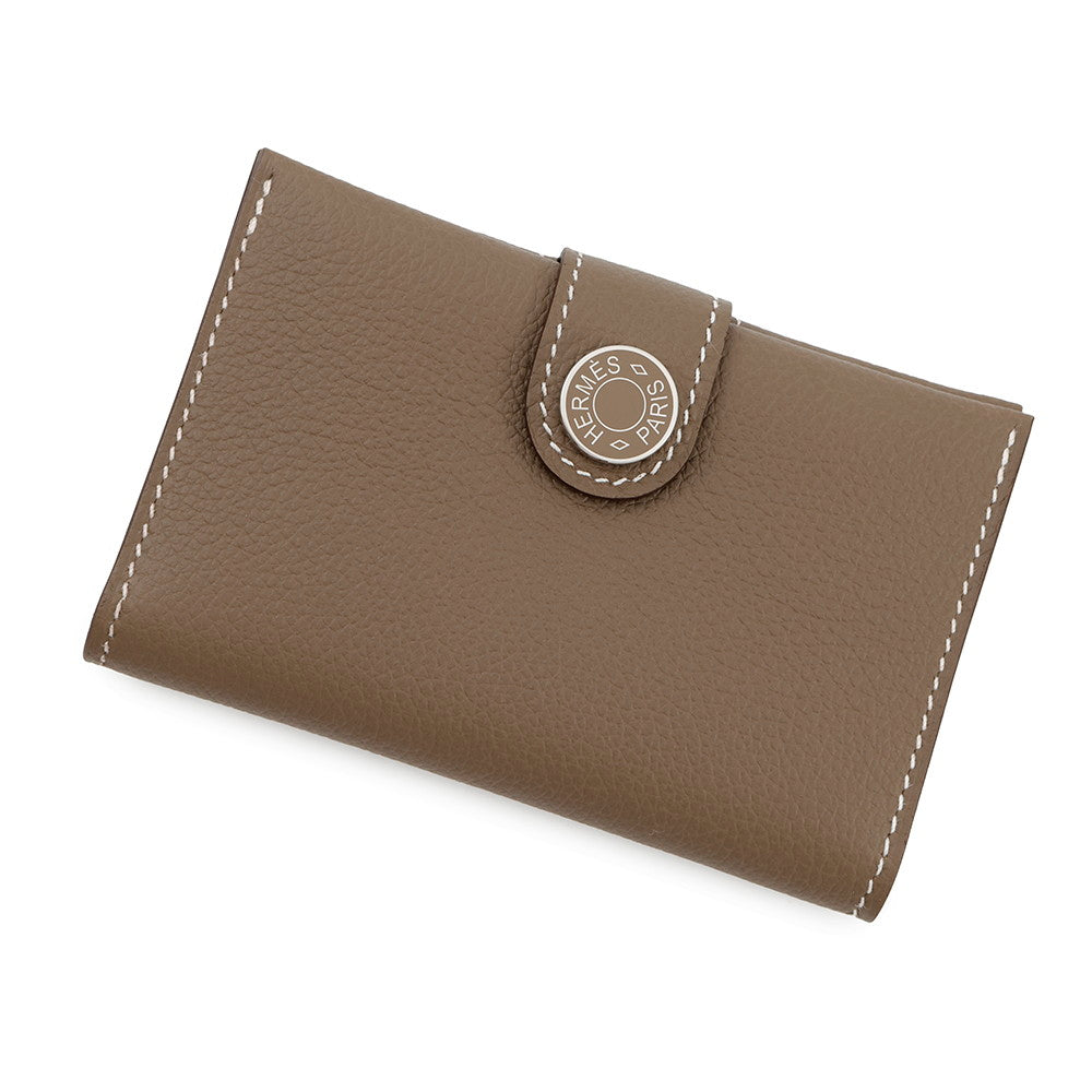HERMES RMS Card Case Etoupe Evercolor