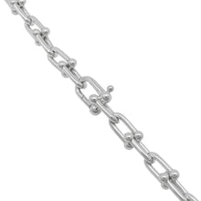 将图像加载到图库查看器中，TIFFANY&amp;Co. Hardware Graduated Link Necklace60153092 SV925
