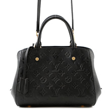 将图像加载到图库查看器中，LOUIS VUITTON Montaigne NoirM41053 Monogram Empreinte Leather Size BB
