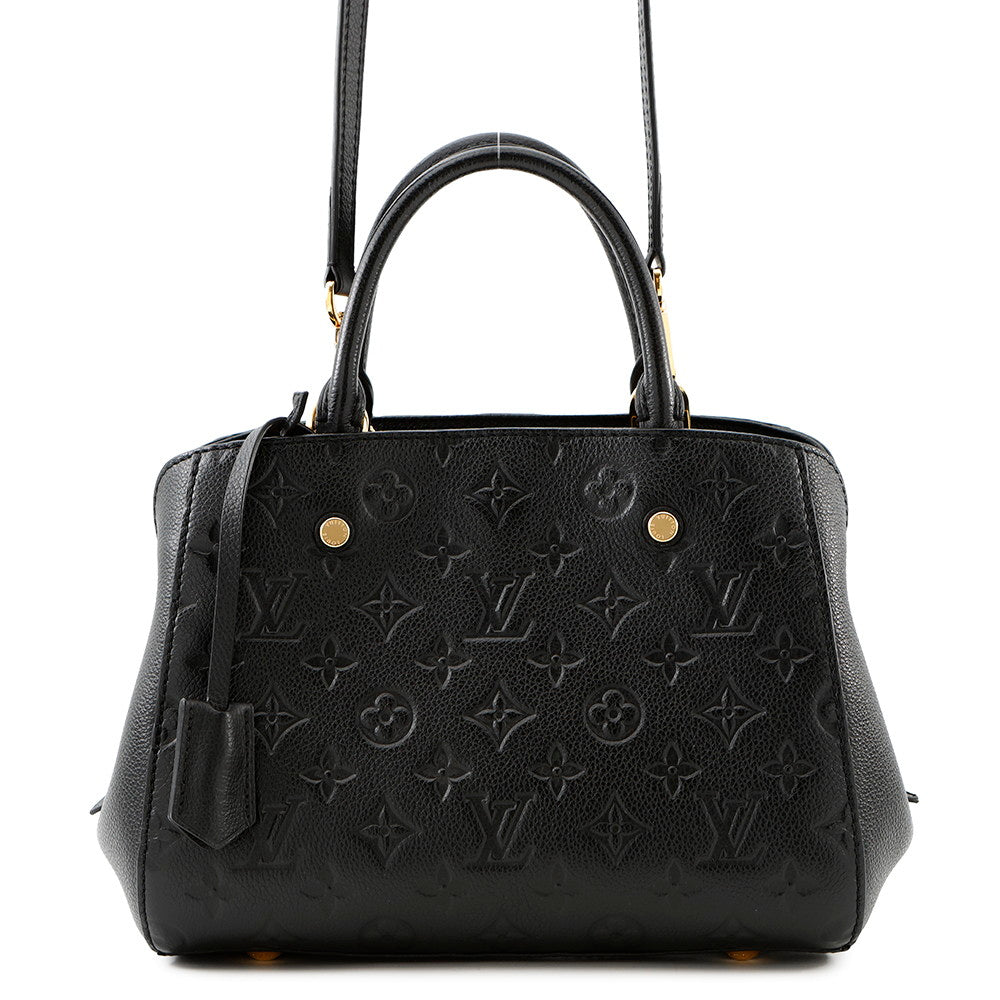 LOUIS VUITTON Montaigne NoirM41053 Monogram Empreinte Leather Size BB
