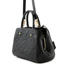 将图像加载到图库查看器中，LOUIS VUITTON Montaigne NoirM41053 Monogram Empreinte Leather Size BB
