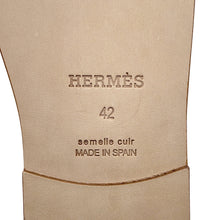 Load image into Gallery viewer, HERMES Sandals Espadrilles &quot;Antigua&quot; Black/Natural Leather Jute Rope Size 42

