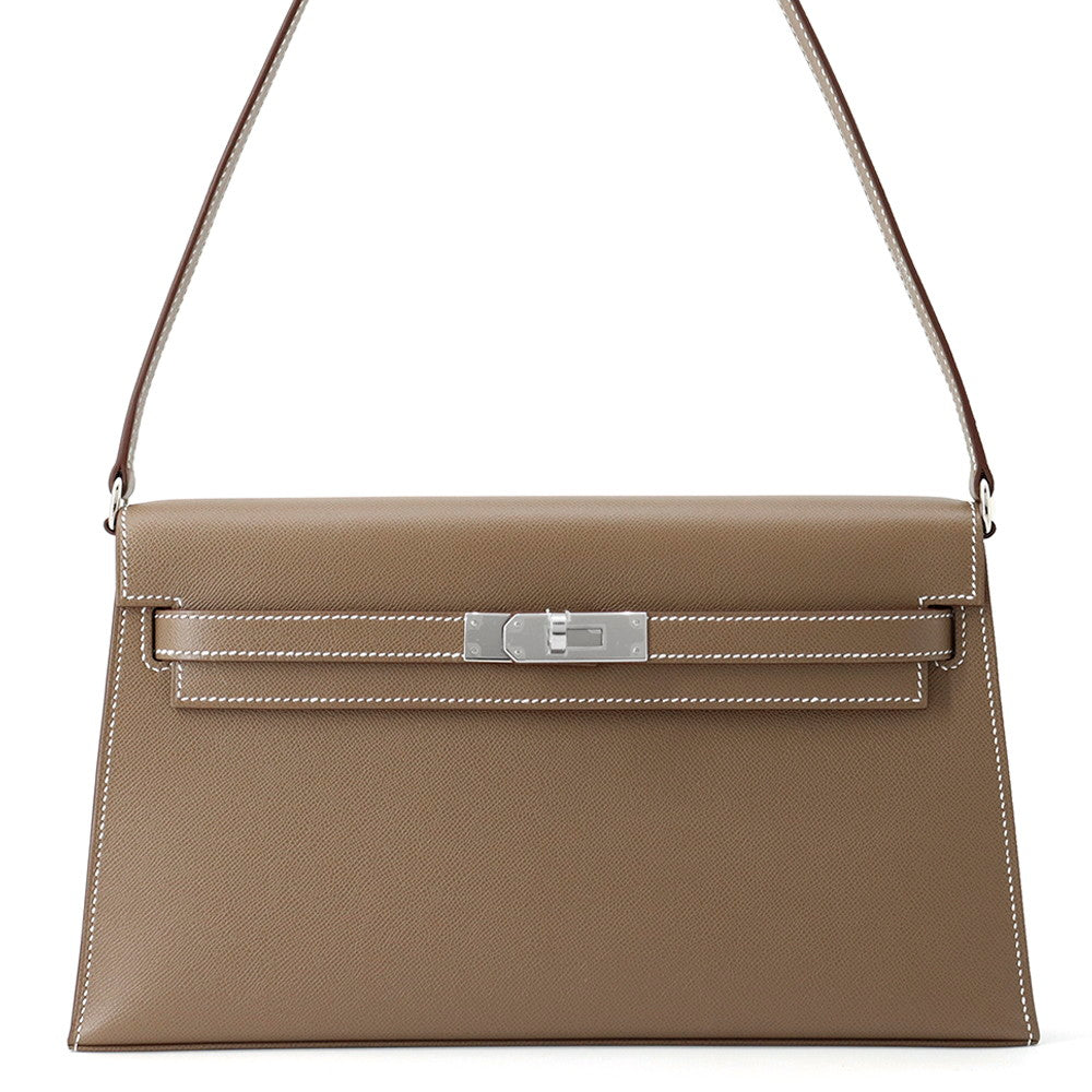 HERMES kelly elan Etoupe Veau Madame