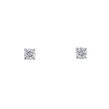 将图像加载到图库查看器中，TIFFANY&amp;Co. Solitaire Diamond Stud Earrings Pt950
