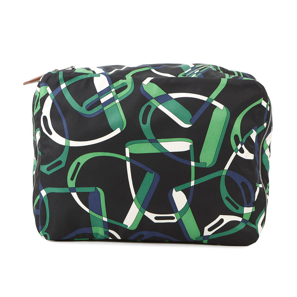 HERMES HERMES Ouse de Voyage Black/Multicolor Silk100% Size PM
