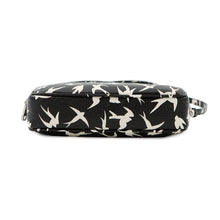 将图像加载到图库查看器中，MIUMIU Swallow Pattern Shoulder Bag Black/White5ZH011 Leather
