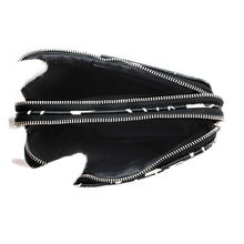 将图像加载到图库查看器中，MIUMIU Swallow Pattern Shoulder Bag Black/White5ZH011 Leather
