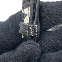 将图像加载到图库查看器中，MIUMIU Swallow Pattern Shoulder Bag Black/White5ZH011 Leather
