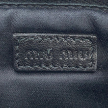 将图像加载到图库查看器中，MIUMIU Swallow Pattern Shoulder Bag Black/White5ZH011 Leather
