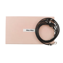 将图像加载到图库查看器中，MIUMIU Swallow Pattern Shoulder Bag Black/White5ZH011 Leather
