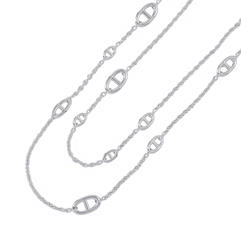 HERMES Chaine d'Ancre Necklace Farandole Size 120 SV925
