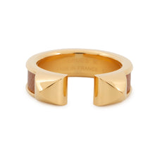 Load image into Gallery viewer, HERMES ★Athena Ring Double Crew Size 57 GoldH500348FD3753 Veau Madame Metal
