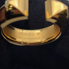将图像加载到图库查看器中，HERMES Athena Ring Double Crew Size 57 GoldH500348FD3753 Veau Madame Metal

