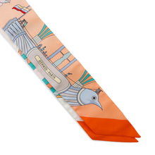 Load image into Gallery viewer, HERMES Twilly The madness of the sky Apricot/Vert/Multicolor Silk100%
