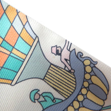 Load image into Gallery viewer, HERMES Twilly The madness of the sky Apricot/Vert/Multicolor Silk100%
