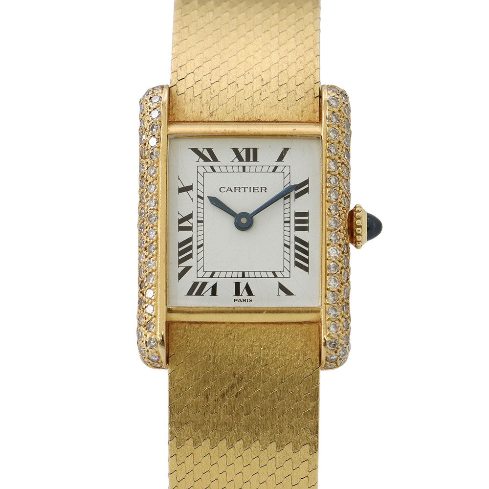 CARTIER ★Tank Louis MM H27.9mm×W20.6mm 18K Yellow Gold White Dial78087