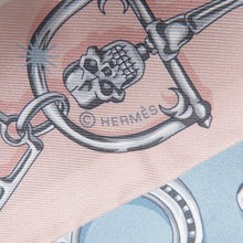 Load image into Gallery viewer, HERMES Twilly C&#39;est la Fête Blue Gacier/Rose Poudre/Gray Silk100%
