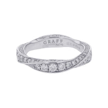 将图像加载到图库查看器中，GRAFF Spiral Pave Diamond Band Ring Size Approximately No. 7RGR782 18K White Gold
