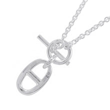将图像加载到图库查看器中，HERMES Chaine d&#39;Ancre Amulette Necklace SV925
