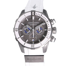 将图像加载到图库查看器中，ULYSSE NARDIN Diver Chronograph Great White Limited to 300 pieces worldwide W44mm TI Rubber Gray Dial1503-170LE-1A-GW/3A
