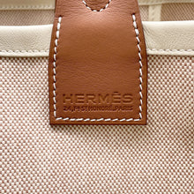 将图像加载到图库查看器中，HERMES Steeple Ecru/Gold/Hat Toile H Swift Leather Size 25
