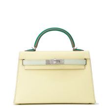 Load image into Gallery viewer, HERMES Mini Kelly 2 Tricolor Jaune Milton/Vert Fizz/Vert Vertigo Epsom

