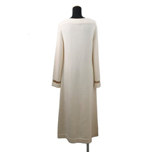 Load image into Gallery viewer, CHANEL CC Logo Chain Boat Neck Knit Dress Size 36 IvoryP62956 Cashmere100%
