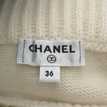 Load image into Gallery viewer, CHANEL CC Logo Chain Boat Neck Knit Dress Size 36 IvoryP62956 Cashmere100%
