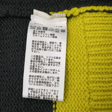 将图像加载到图库查看器中，HERMES Tangram Striped Cardigan Size XL Yellow/Green/Blue Cashmere100%
