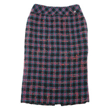 Load image into Gallery viewer, CHANEL CC LogoButton TweedSkirt Size 36 Black/Pink/MulticolorP73672 Wool 79% Nylon17% Polyester4% Rhinestone
