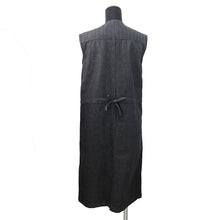 将图像加载到图库查看器中，HERMES Denim sleeveless dress with Serie buttons Size 36 Black Denim
