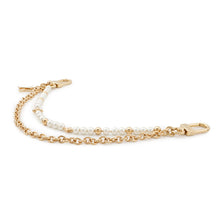将图像加载到图库查看器中，LOUIS VUITTON Bag Charm Pearl River Gold/WhiteM02608 White resin pearl Metal
