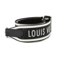 将图像加载到图库查看器中，LOUIS VUITTON Shoulder Strap Black/WhiteJ02496 Nylon
