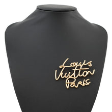 Load image into Gallery viewer, LOUIS VUITTON Brooch・LV Script GoldM03098 Metal
