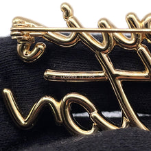 Load image into Gallery viewer, LOUIS VUITTON Brooch・LV Script GoldM03098 Metal

