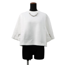 Load image into Gallery viewer, LOUIS VUITTON ★Snap sleeve crop top shirt Size XS White1AFTR3 Cotton89% Nylon11% Metal
