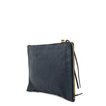 Load image into Gallery viewer, BALENCIAGA Metal Edge Clutch Bag Navy390186 Goatskin Leather
