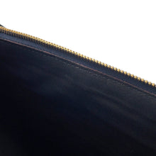Load image into Gallery viewer, BALENCIAGA Metal Edge Clutch Bag Navy390186 Goatskin Leather
